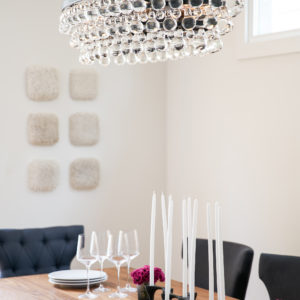 Glass chandelier Noe Valley Home