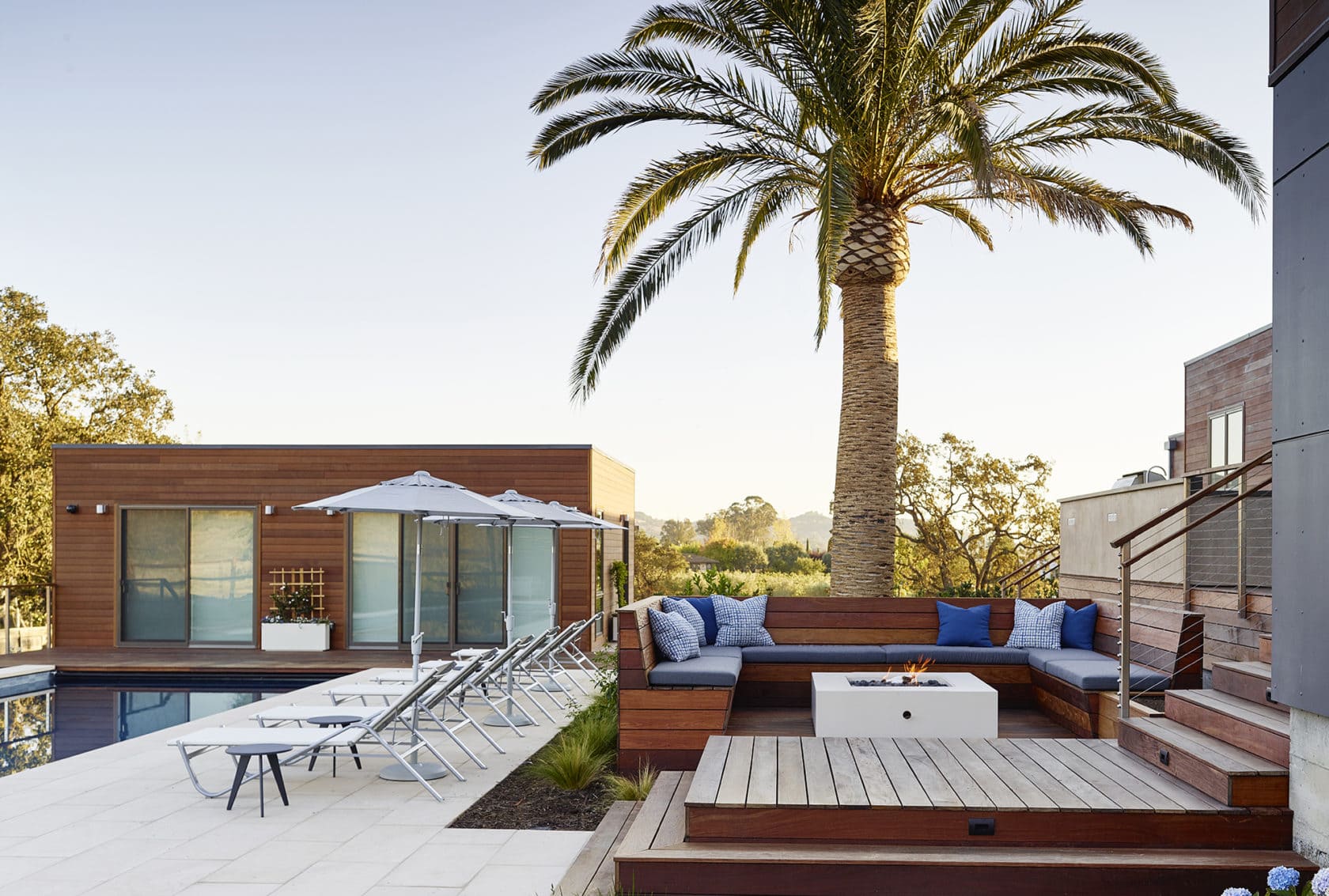 Landscape Design and pool area Napa Vacation Home